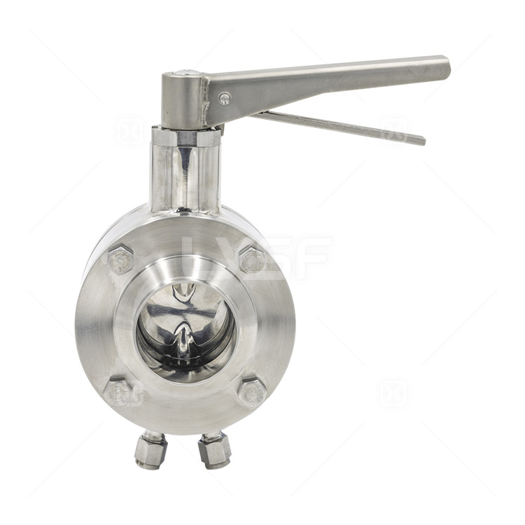 Manual anti-mixing butterfly valve
