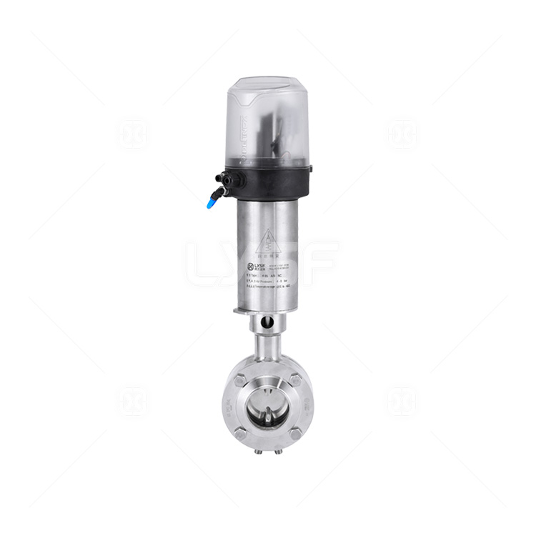 Pneumatic mixing-proof butterfly valve