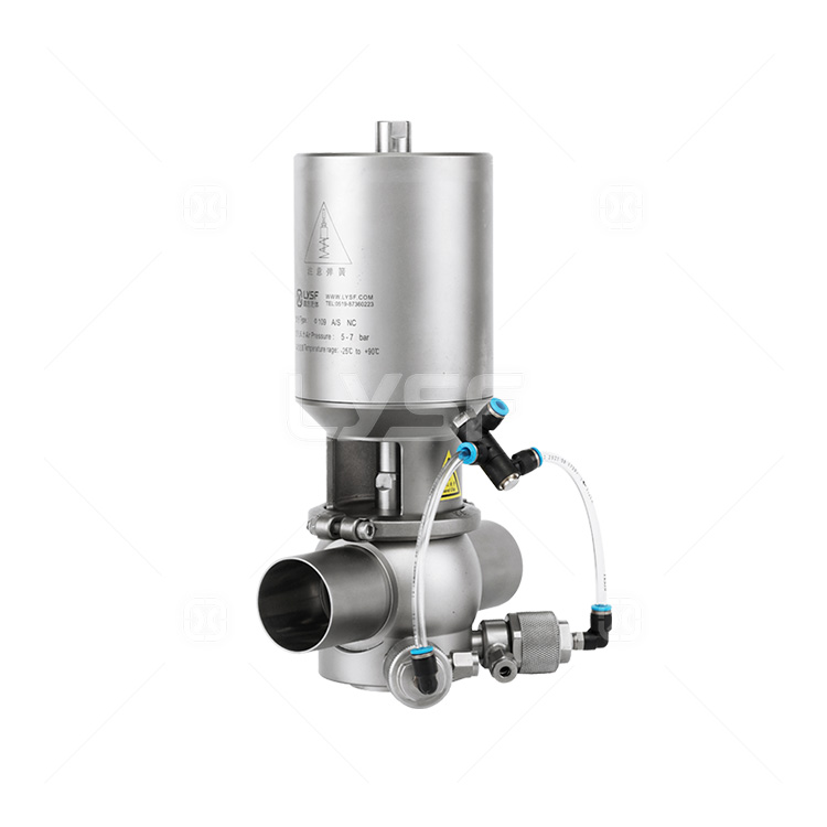 Single seat double seal anti-mixing valve