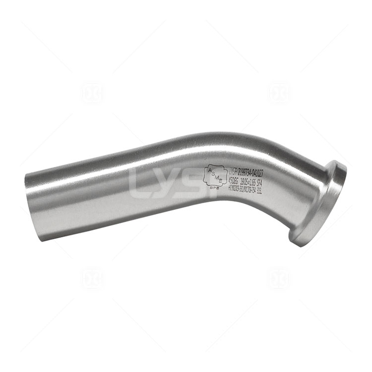 45° snap-welded long elbow
