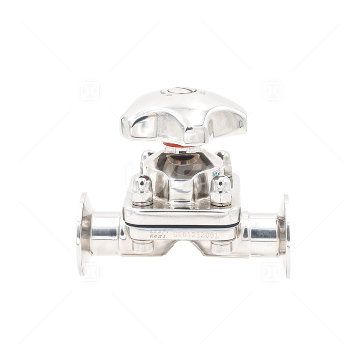 Manual sterile diaphragm valve (metal handle)