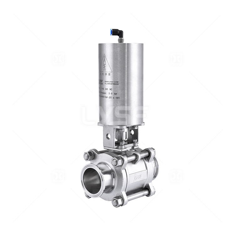 Vertical pneumatic ball valve