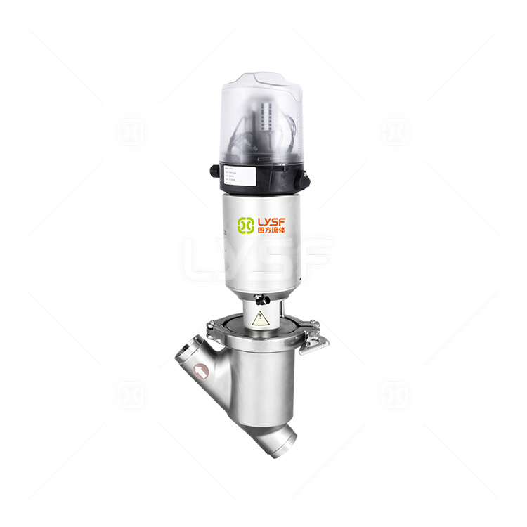 Pneumatic Y-shaped globe valve