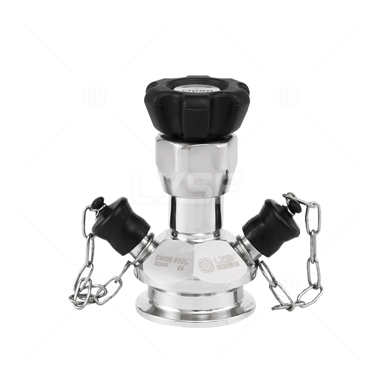 Double-port aseptic sampling valve