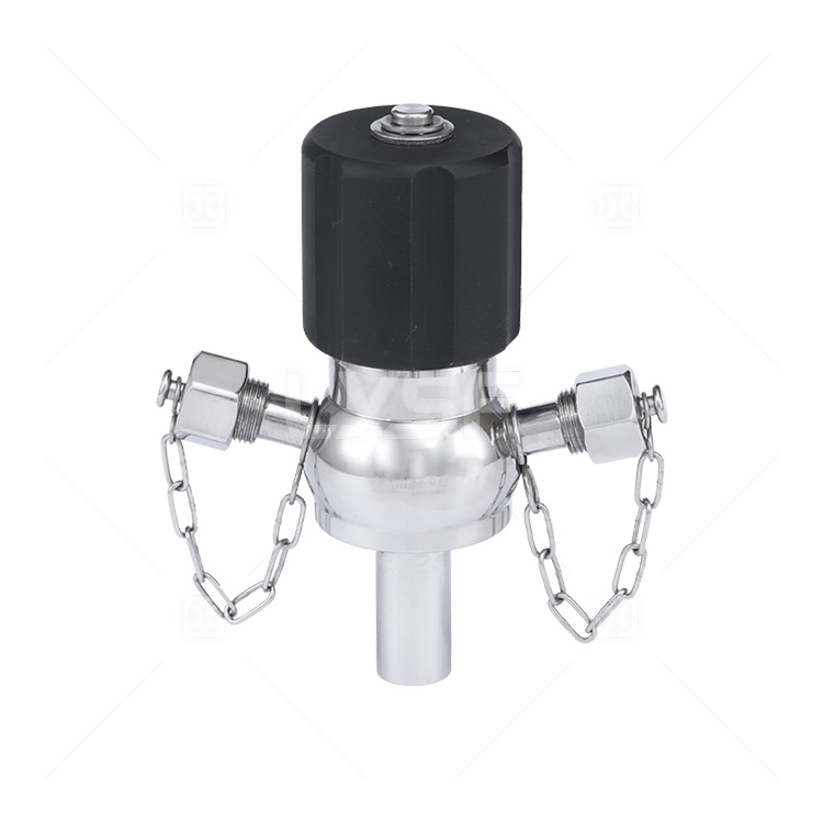 Aseptic diaphragm sampling valve